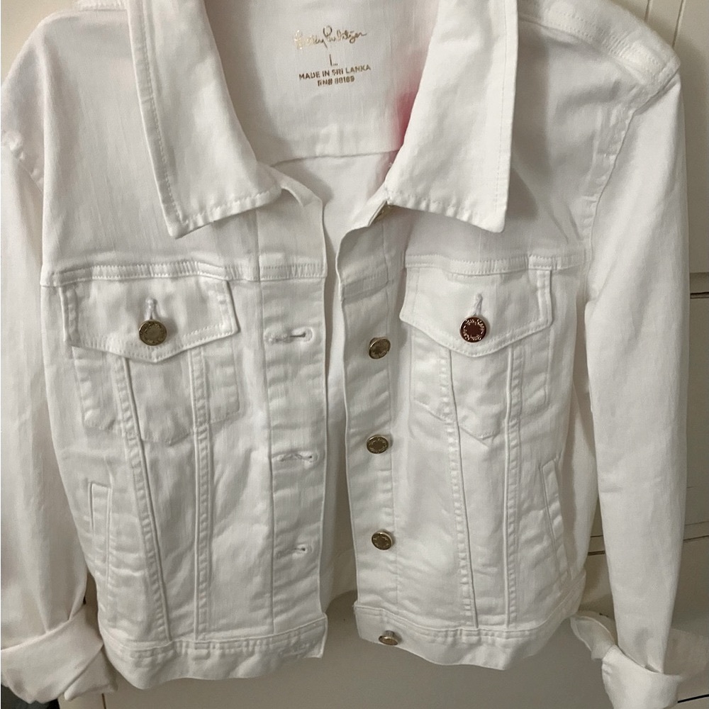 NWT Lilly Pulitzer ￼Seaspray denim jacket
